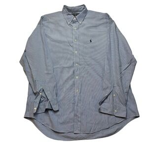 Ralph Lauren Button Down Mens XL Blue Blake Gingham Check Long Sleeve Shirt